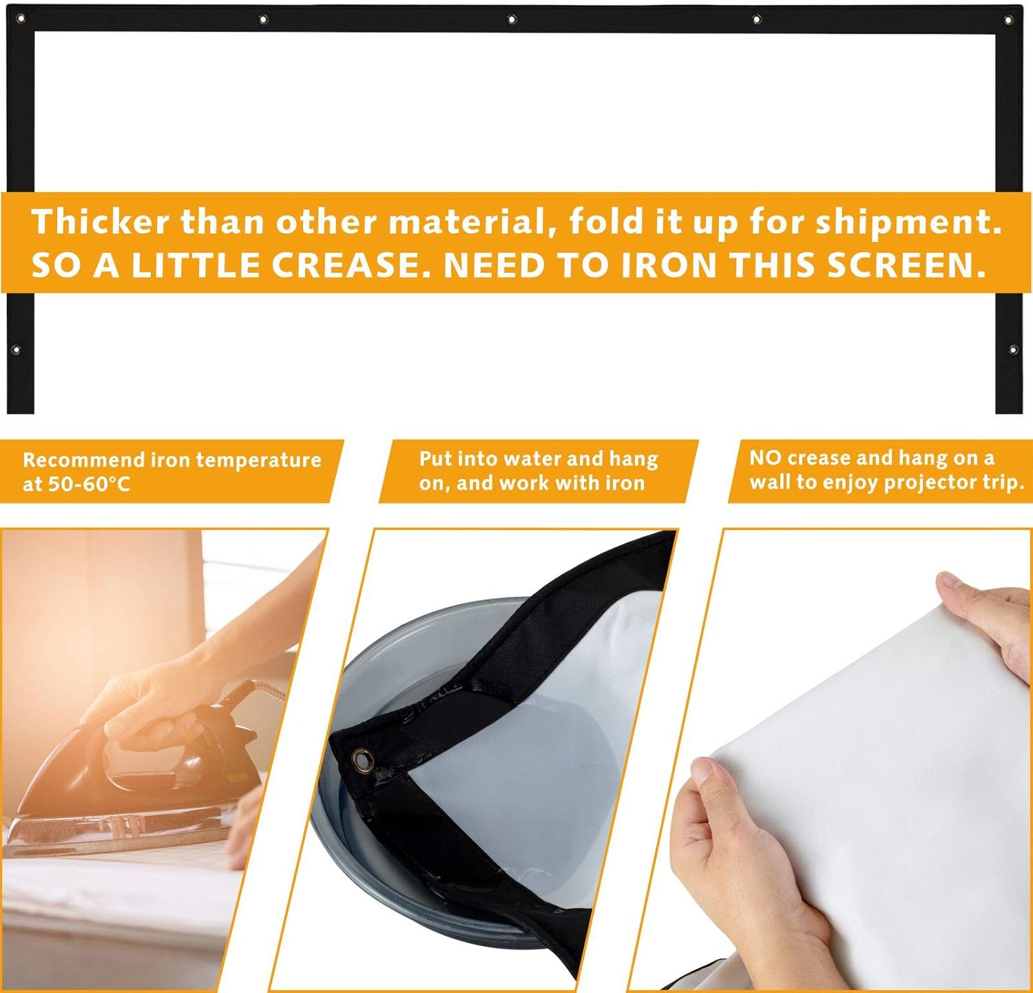 Limited 120 Inch Projector Screen, Wevivi 4K HD 1.4 Gain Video Projection Screens, 16:9 Foldable Outdoor Movie Screen with Hooks and Ropes for Home Theater, Support Front & Rear Projection(160°Viewing) Discount 70% 120 Inch Projector Screen, Wevivi 4K HD 1.4 Gain Video Projection Screens, 16:9 Foldable Outdoor Movie Screen with Hooks and Ropes for Home Theater, Support Front & Rear Projection(160°Viewing)