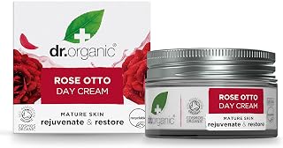 Dr. Organic Rose Otto Day Cream | Hydrates and Rejuvenates, Supports Healthy-Aging, Natural, Certified Organic, Paraben & SLS-Free, 50 mL / 1.7 fl oz