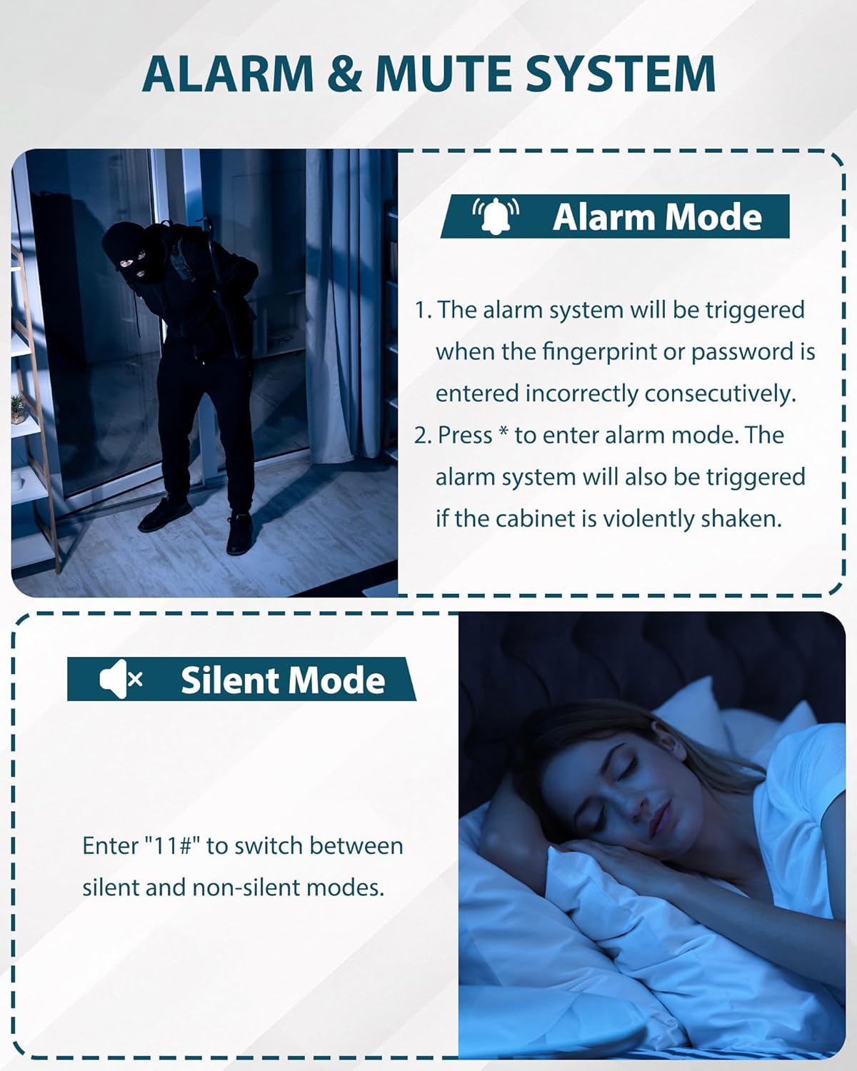 Gun Safe for Rifles and Pistols, 1.5mm Steel Rifle Gun Cabinet with Electronic Keypad Lock, Removable Shelf and Internal LED Light, Quick Access Safe for Home Office
