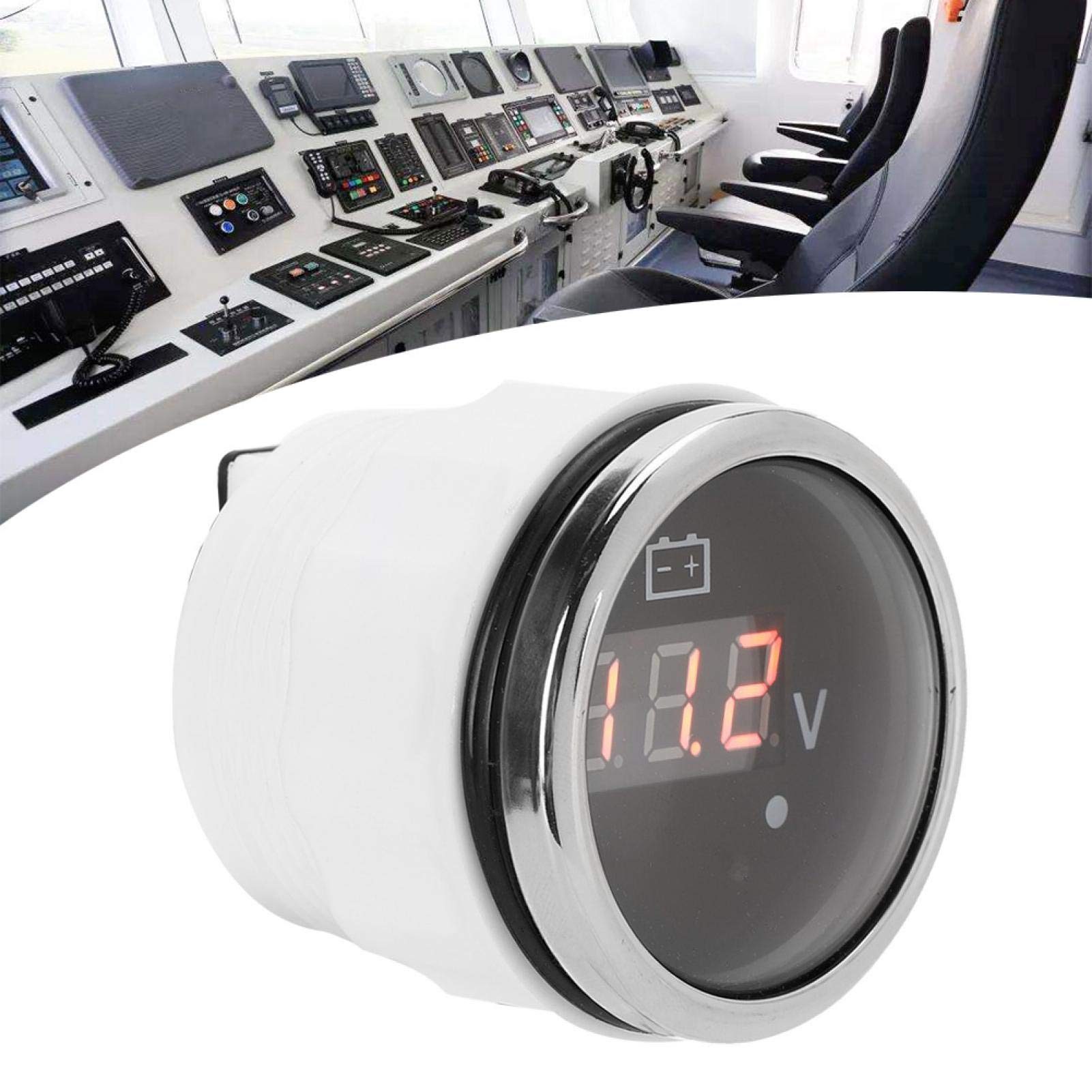 DC 5V-48V Digitaler Spannungsmesser Auto Motorrad Voltmeter Spannungsprüfer für Auto Auto Motorrad ATV Boot 12V 24V 36V Wasserdicht  34