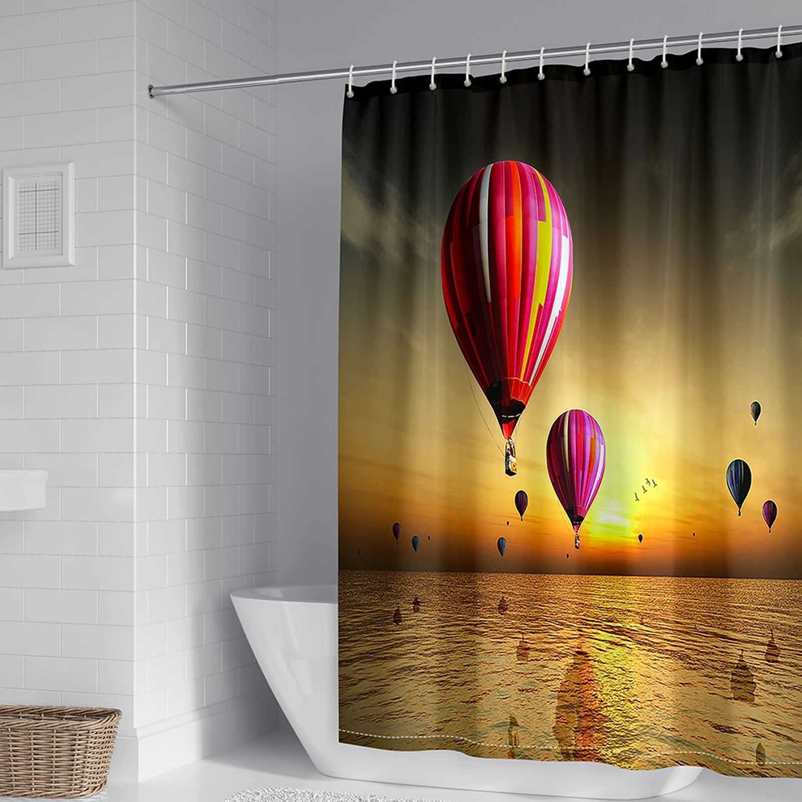 Rideau de douche anti-moisissure 165x200cm en polyester imperméable