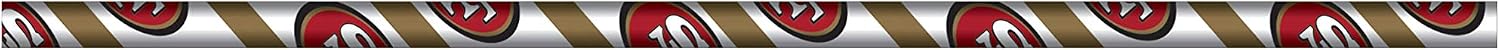Creative Converting Officially Licensed NFL Paper Straws, 24-Count, San Francisco 49ers