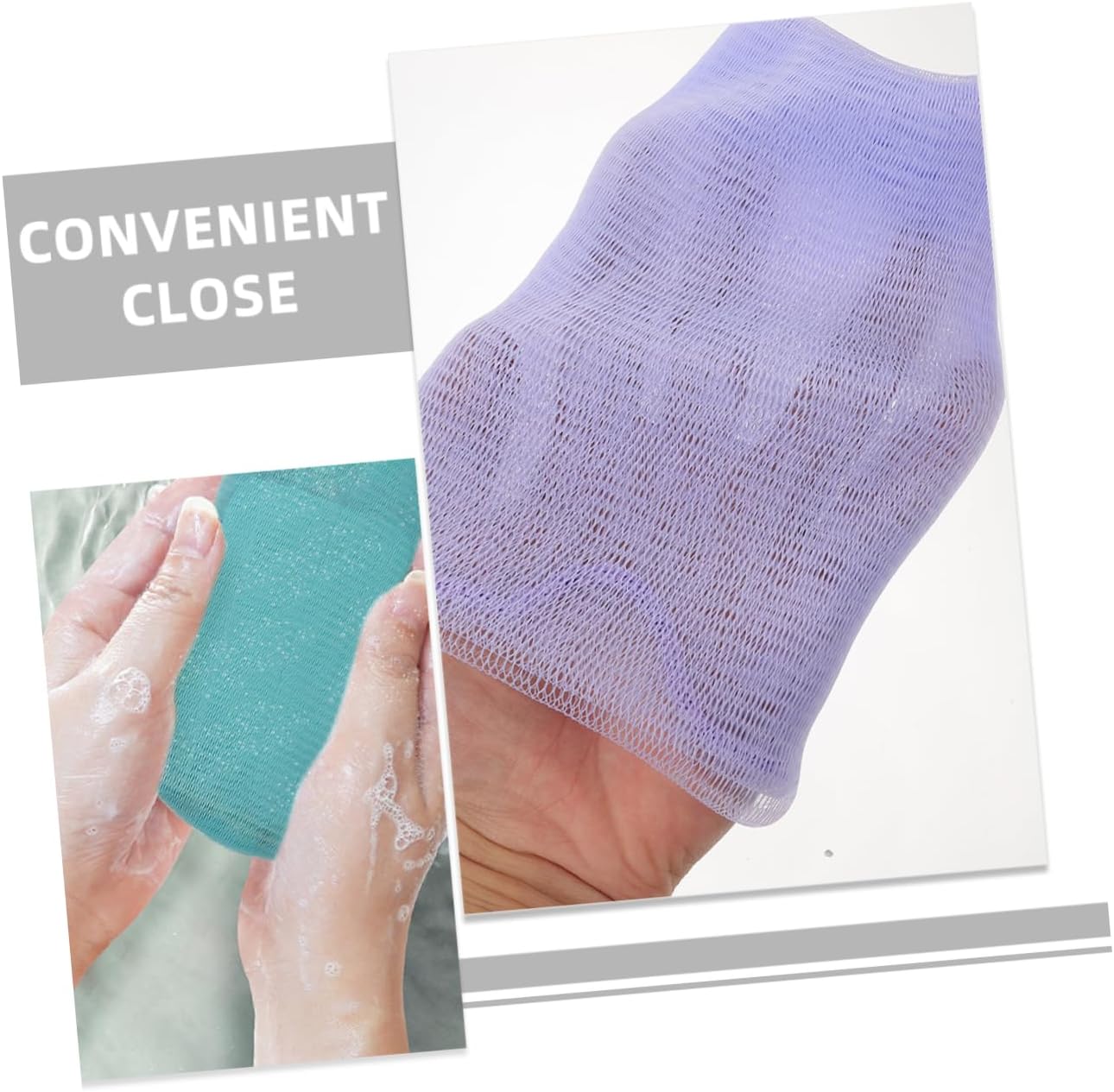 4Pcs Exfoliating Soap Pouch Portable Soap Storage Bags for Shower Use Mesh Foaming Net for Cleansing Face Body and Hands for All Ages