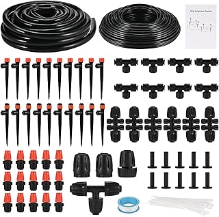 Complete 234FT Drip Irrigation System with 87 Quick Connectors - Automat...