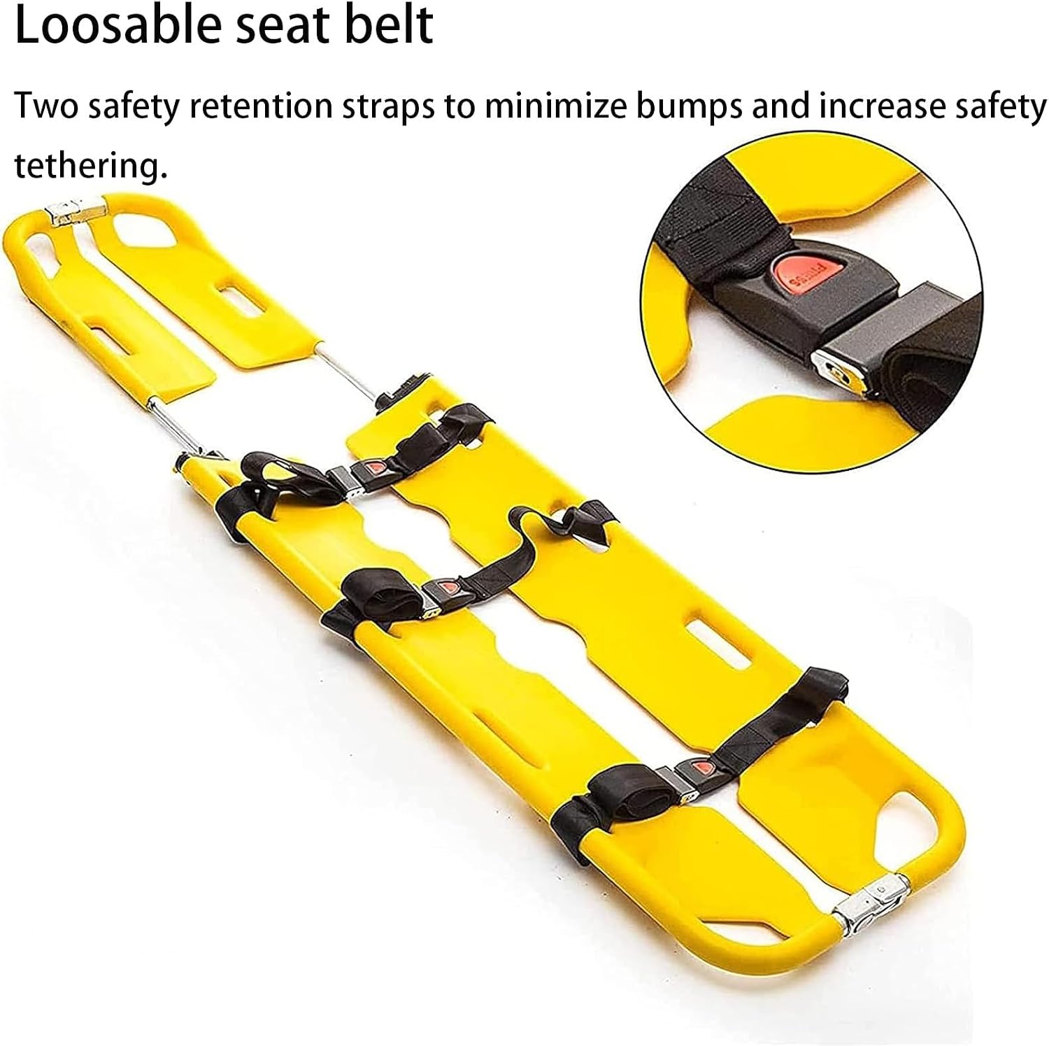 Portable Patient Transport Stretcher with Safe Str - tials S Stretcher for First Aid & Emerncy Use, Ideal for Safe Patient Transfers and Back Support