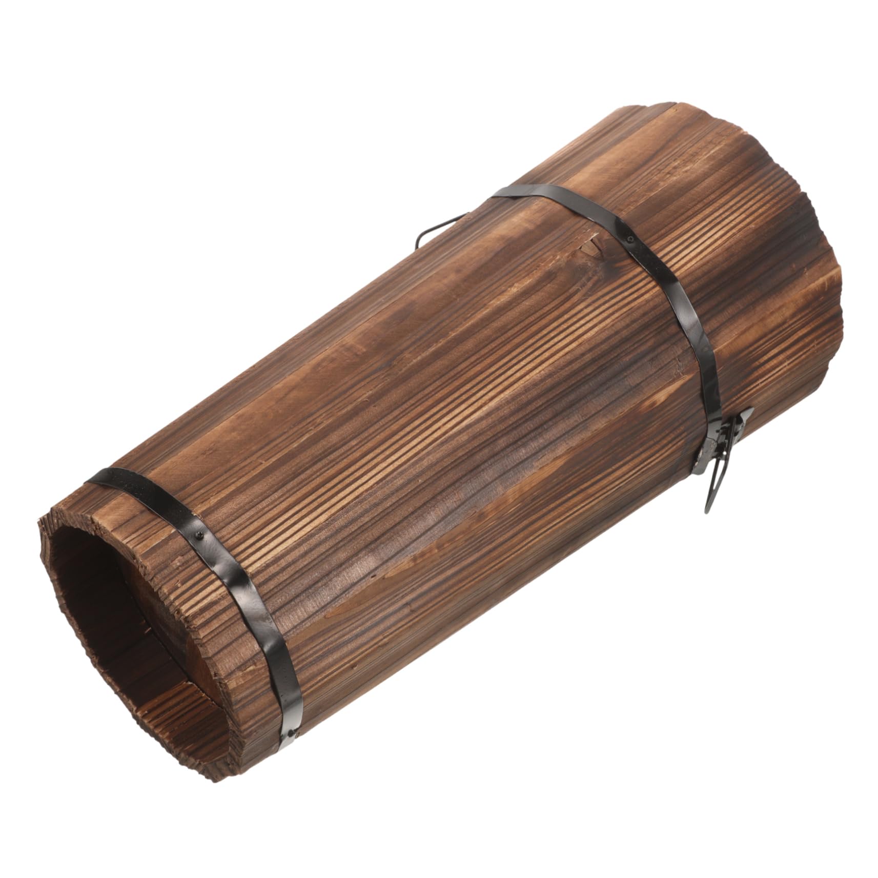 Porte-parapluie en bois support design entrée compact et peu encombrant