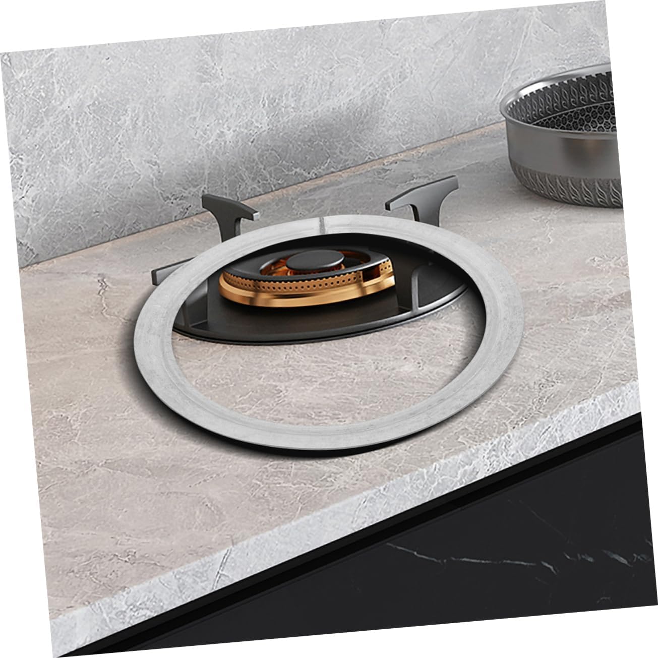 Furnace Ring Cooking Wok Ring Durable Iron Stove Accessories for Outdoor Cooking Barbecues Camping Kitchen Supply