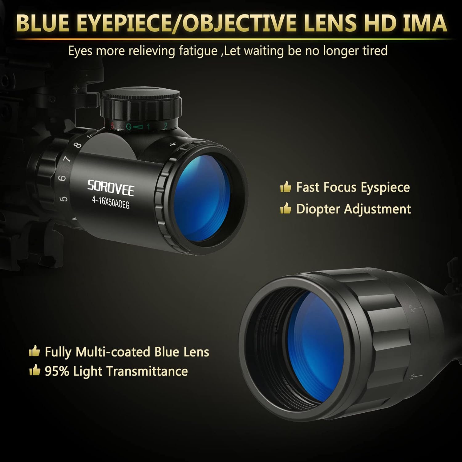 SOROVEE Rifle Scope Illuminated Rangefinder Photo