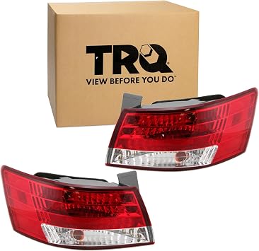 TRQ 2 Piece Driver & Passenger Side Tail Light Assembly Set Compatible with 2006-2008 Hyundai Sonata HY2800135 HY2801135 HY2804109 HY2805109