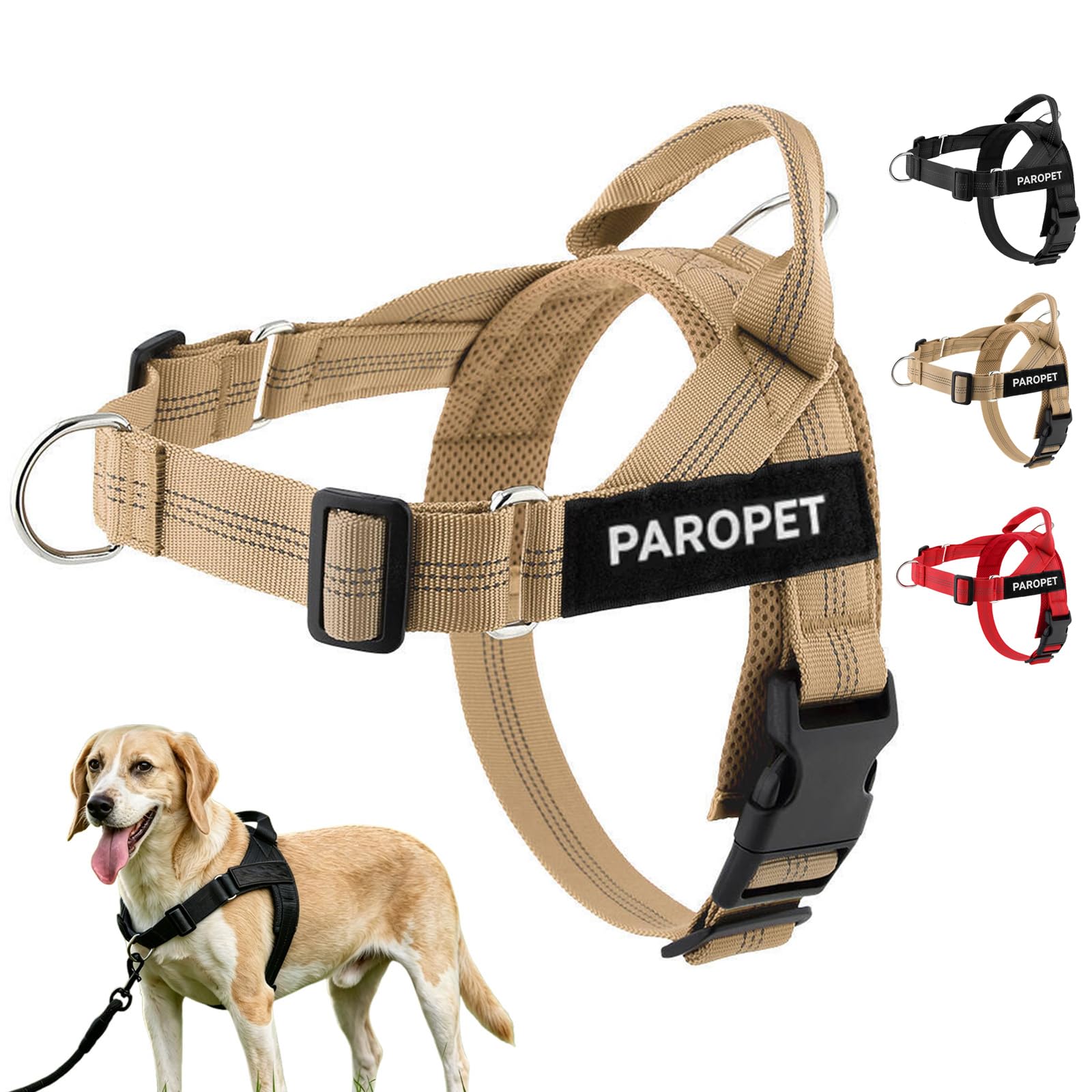 Paropet No Pull Dog Harness, Breathable Vest for Medium Large Dogs