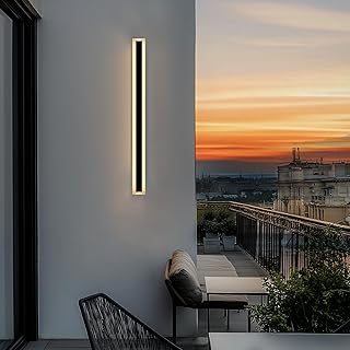 TooCust 1 Pack 40in Long Outdoor Led Wall Light, IP65 Waterproof, 50W Warm Light 3000K, Narrow Strip Light, Modern Long Wall Sconce for Garage, Wired Installation