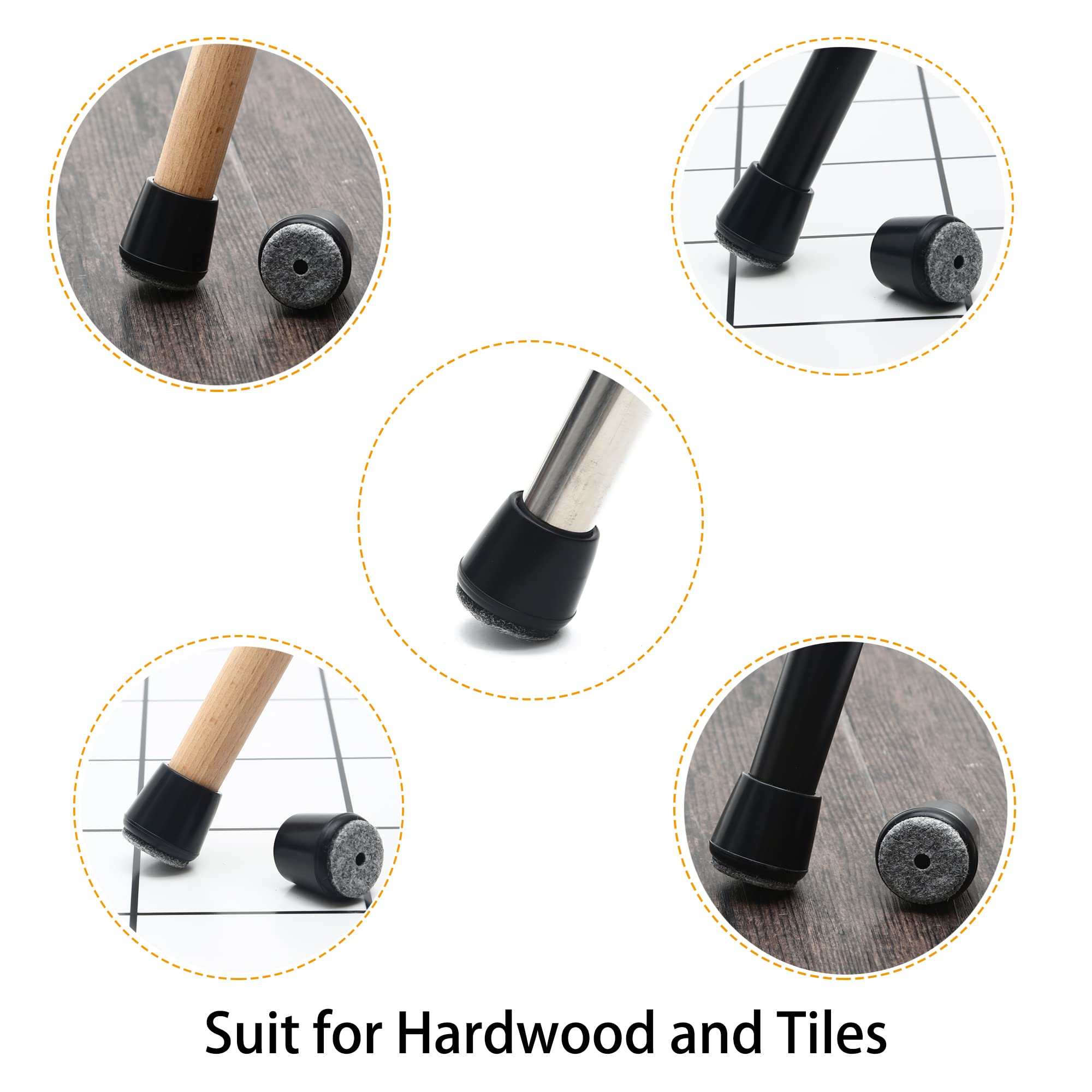 Snapklik.com : Furnigear 1-1/8" Chair Leg Tips Caps