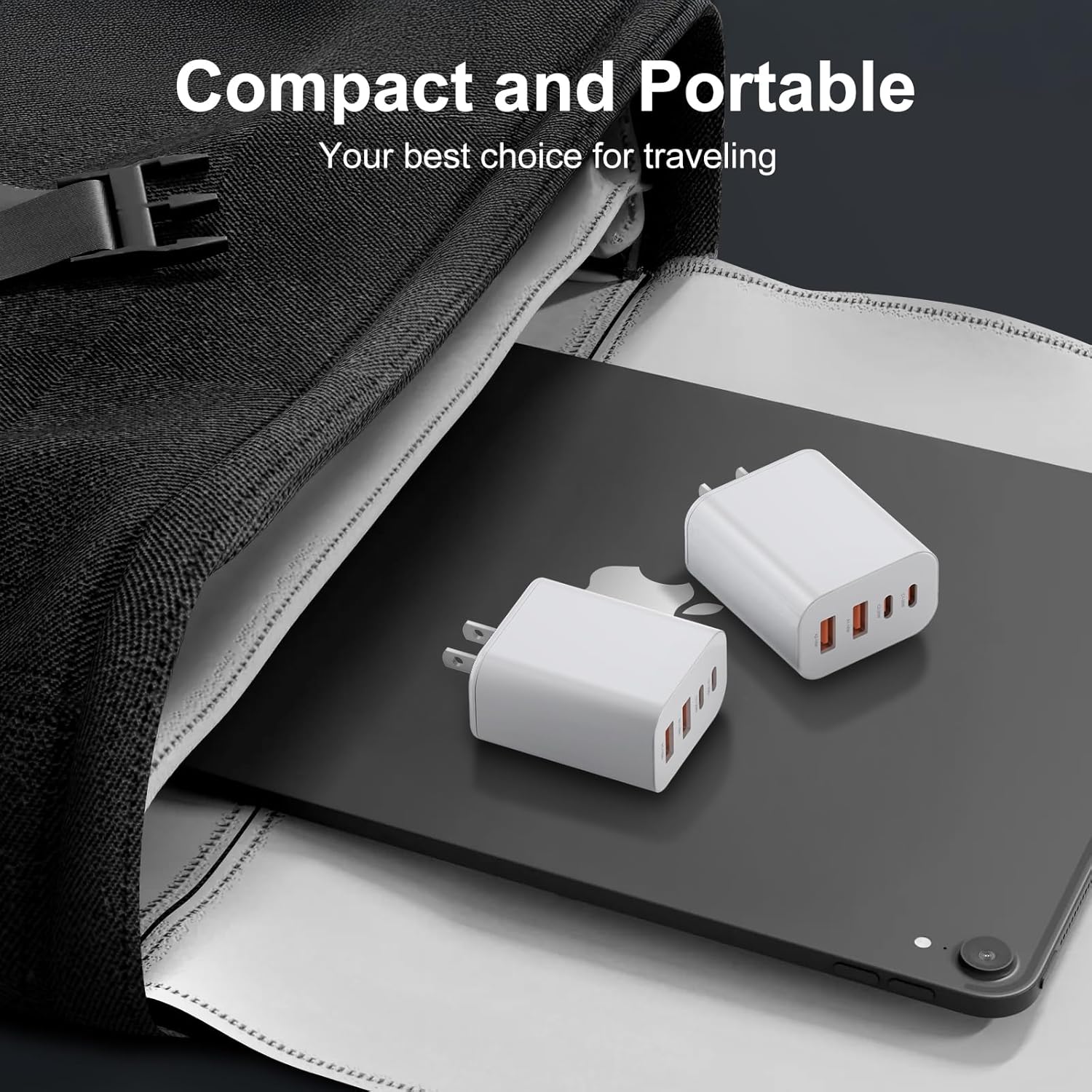 USB C Charger Block, 3-Pack 40W Wall Plug Fast Charging Block, 4-Port PD + QC Power Adapter Type C Charging Blocks Cube, Compatible with iPhone 17/17 Pro/17Pro Max/16/15/14/13/12/11, Tablets（White）