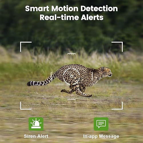 Miniatura 3 de Vyze-Link Cámara de rastreo celular 4G LTE, cámaras solares inalámbricas para exteriores con tarjeta SIM, visión nocturna colorida, activada por