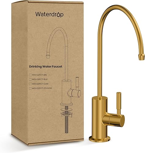 Miniatura 11 de Waterdrop Grifo de agua potable, grifo de ósmosis inversa, grifo de filtro de agua para fregadero de barra de cocina, mango único, fácil