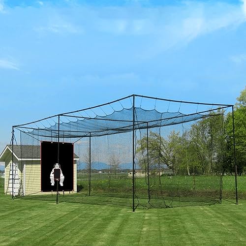 Miniatura 6 de Jaula de bateo Backstop con zona de huelga resistente recubierto de PVC Oxford tela de vinilo con receptor de softbol Jarra de entrenamiento Equipo