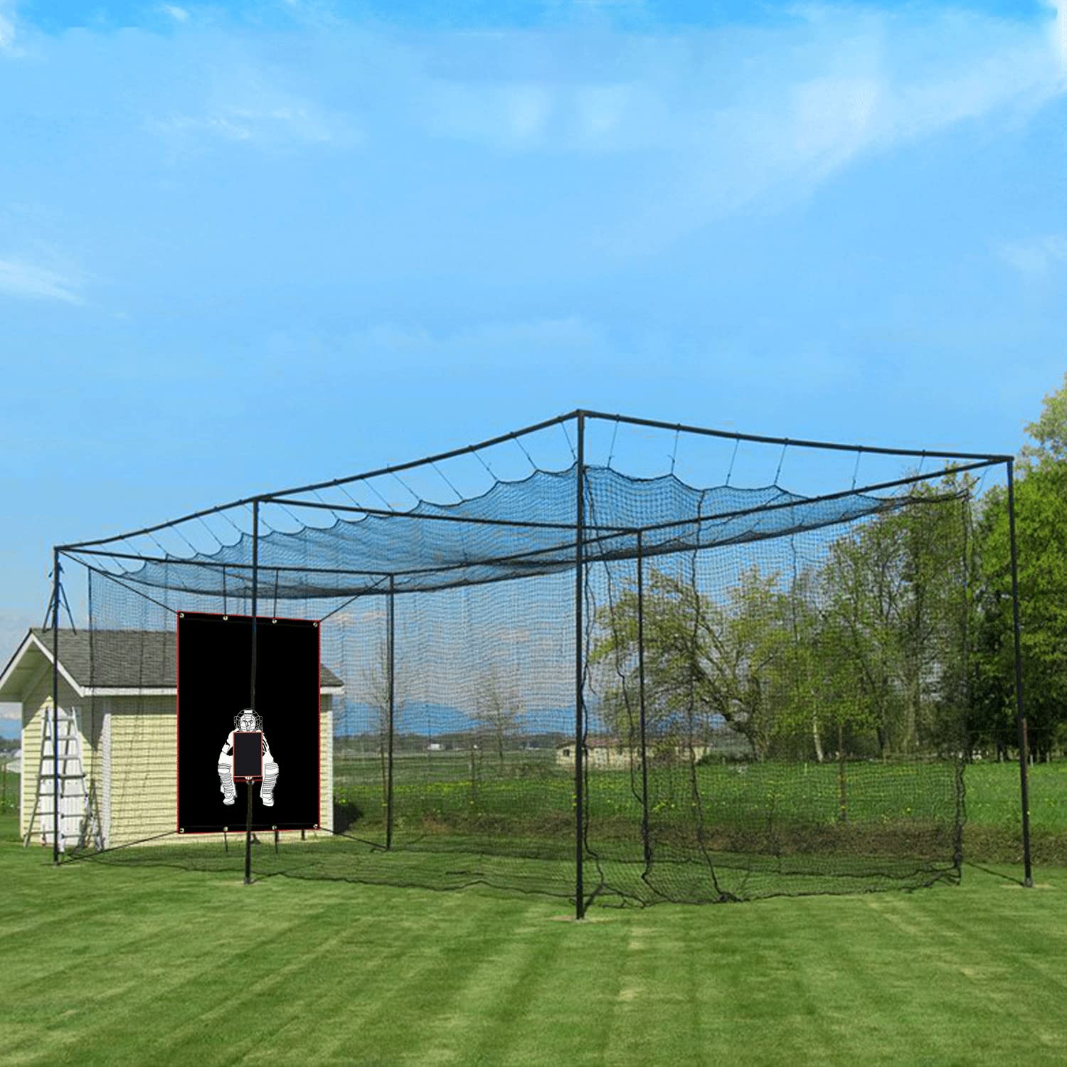 Portable Pitching Screen 5'x6' Baseball Pitching & Batting Target Net ...