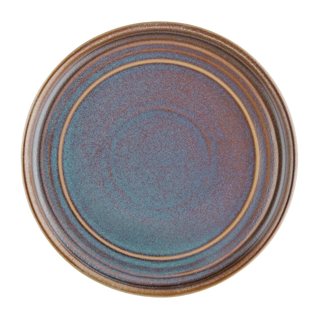Olympia Purple Cavolo Flat Round Plates Iridescent 180Mm (6 Pack) - Dinnerware Set, Oven And Dishwasher Safe Fd914