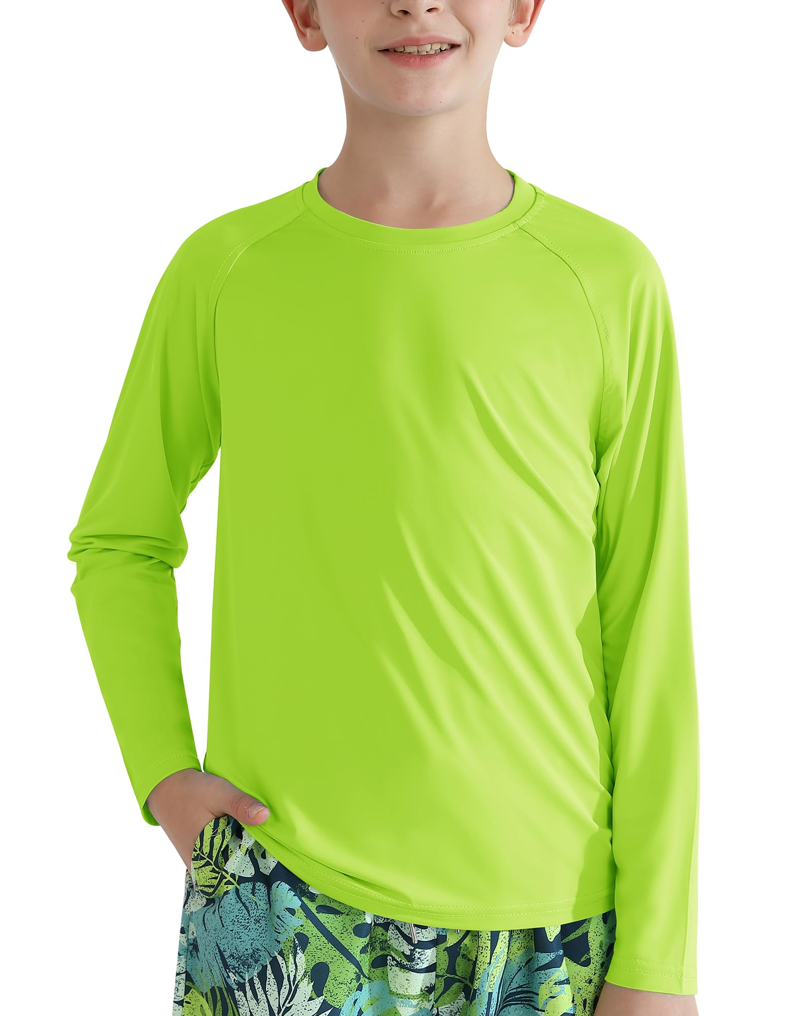 Valcatch Camisetas de protección solar UPF 50+ para niños y niñas, camiseta de manga larga para natación, protección contra erupciones para niños, adolescentes, pesca, senderismo, secado rápido