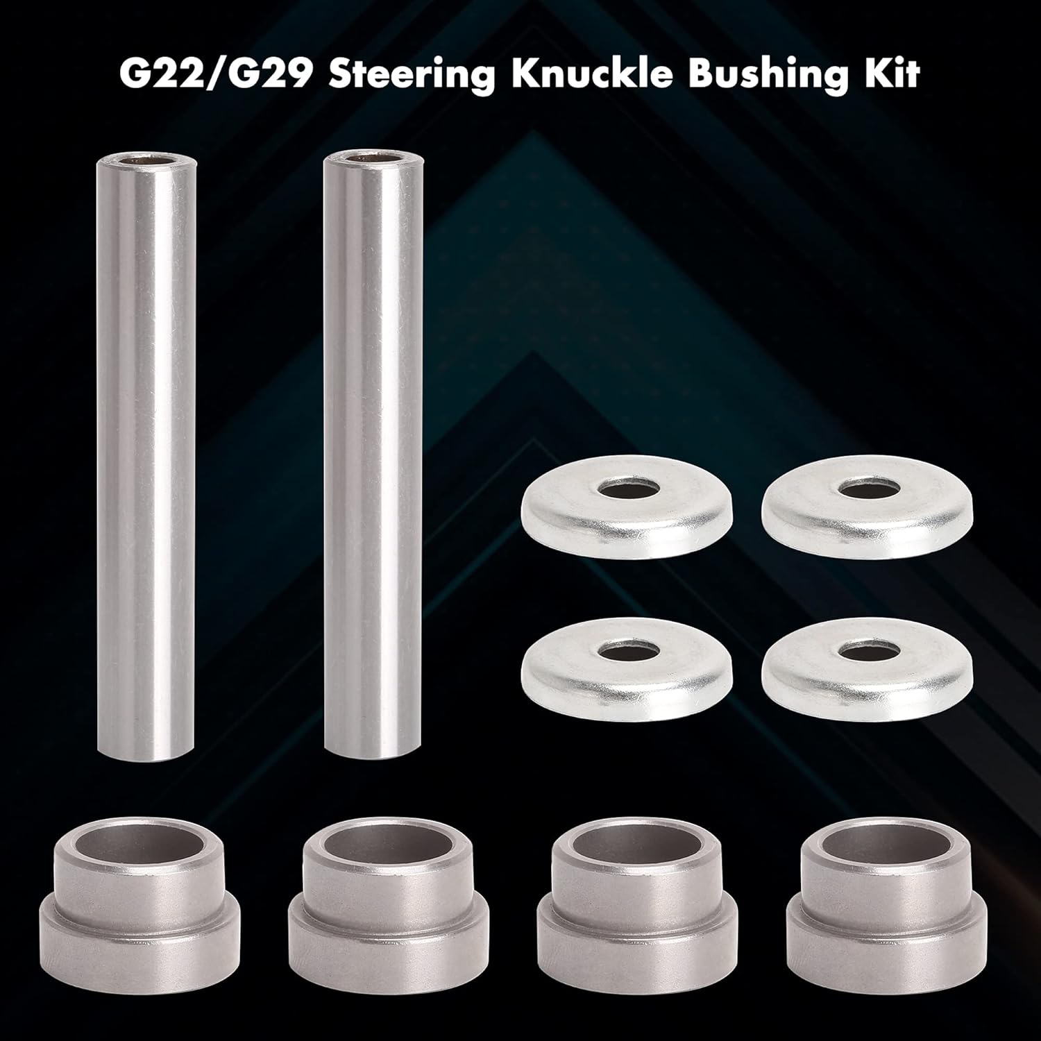 10L0L Golf Cart Steering Knuckle Outer Cover and Spindle Tube Spacer Kit for Yamaha G22/G29 Gas & Electric - Thrust Cover Bush Spacer Repair Kits, OEM 2NL-23448-00-00, 90381-17067-00, 2NL-23517-00-00