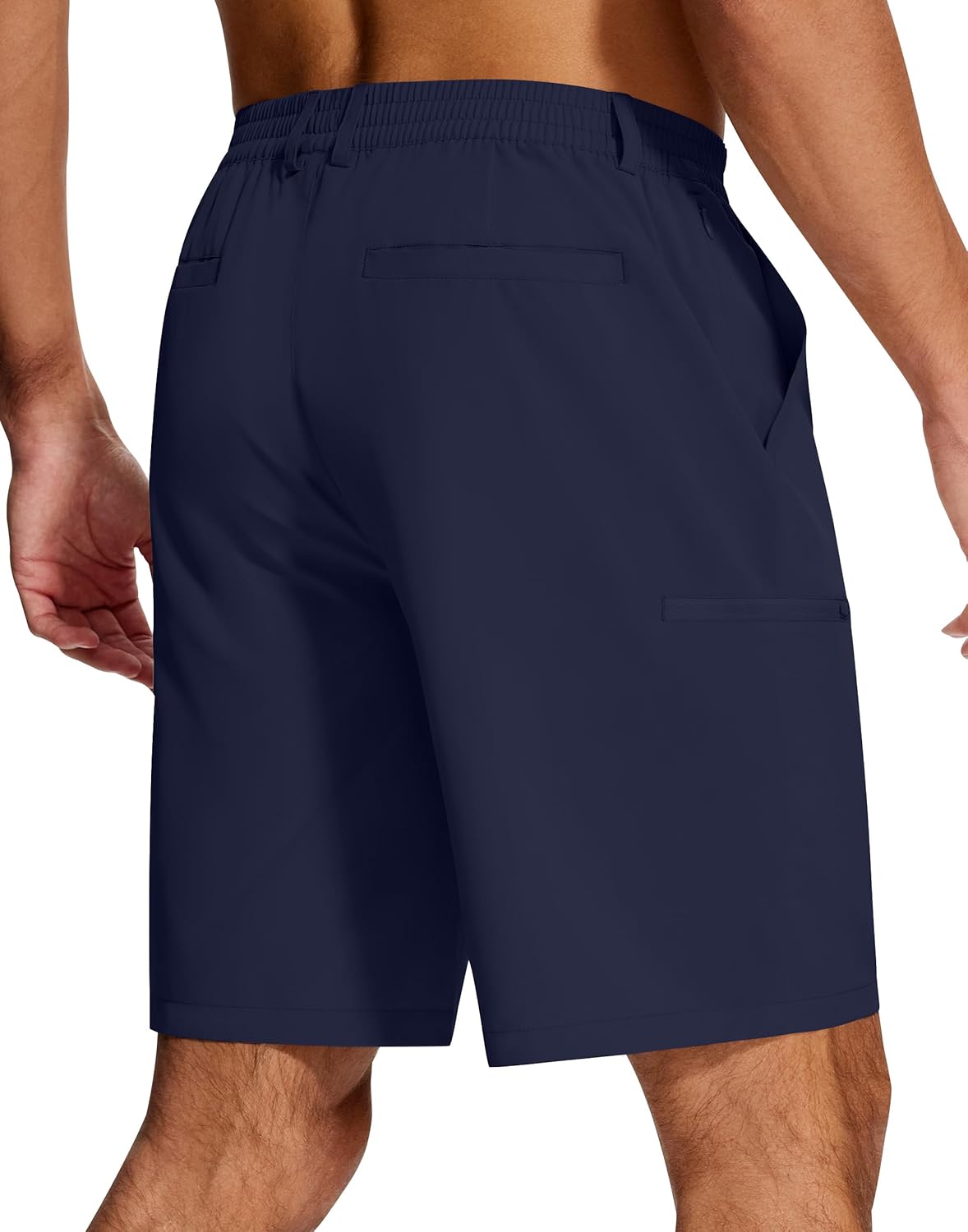 Mens Golf Dress Shorts Stretch Dry Fit 6 Pockets 9 Inch Inseam Lightweight Breathable for Hiking Casual Work - Image 2