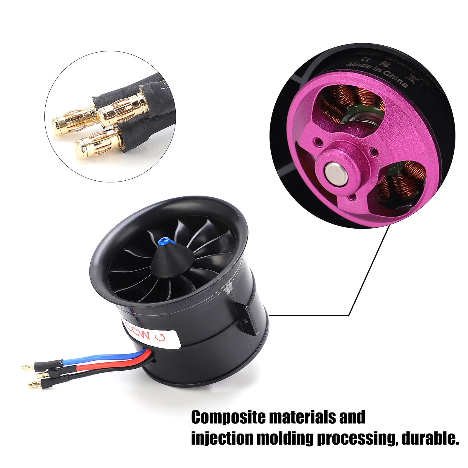 Zestaw Regulatora Prędkości ESC o Wysokiej Wydajności 70 Mm, 12 Liści, Idealny dla Entuzjastów Samochodów RC, Plastik + PCB (CCW)