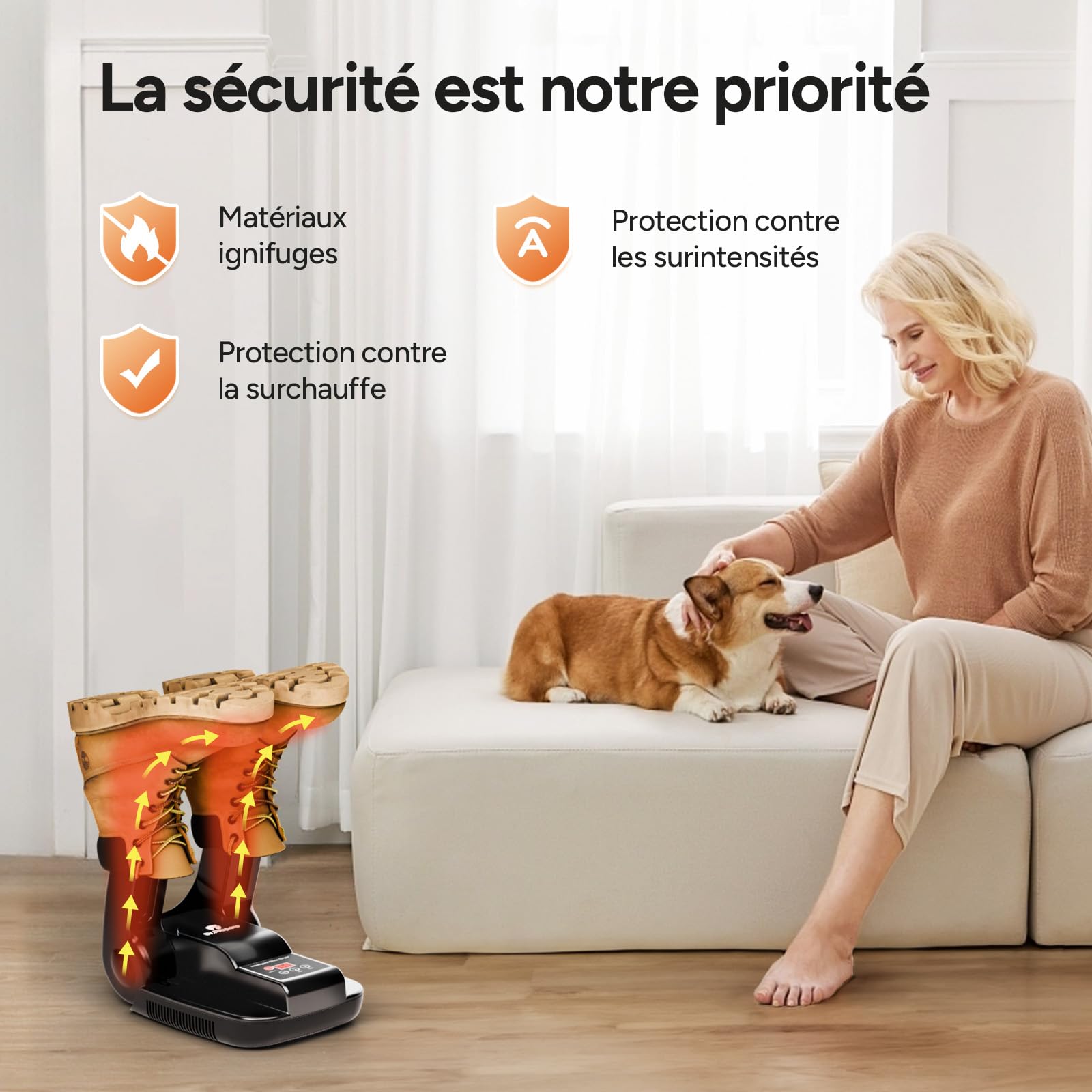 DR.PREPARE Seche Chaussure électrique Sèche Chaussures Ski pour Bottes avec Chronométrage
