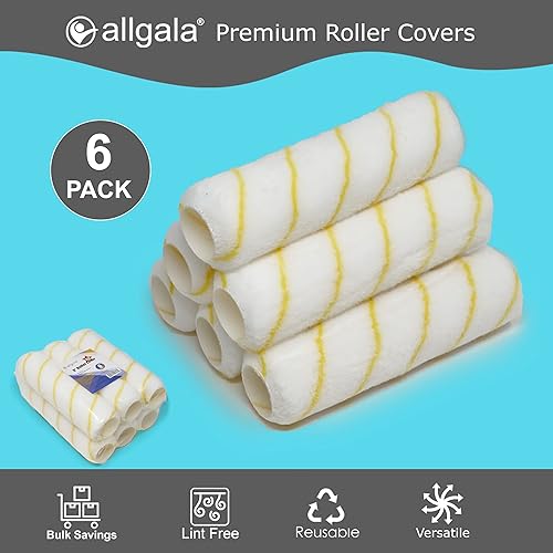 Miniatura 9 de Allgala TH10304 - Fundas para rodillos de pintura sin cobertizos de 9 pulgadas