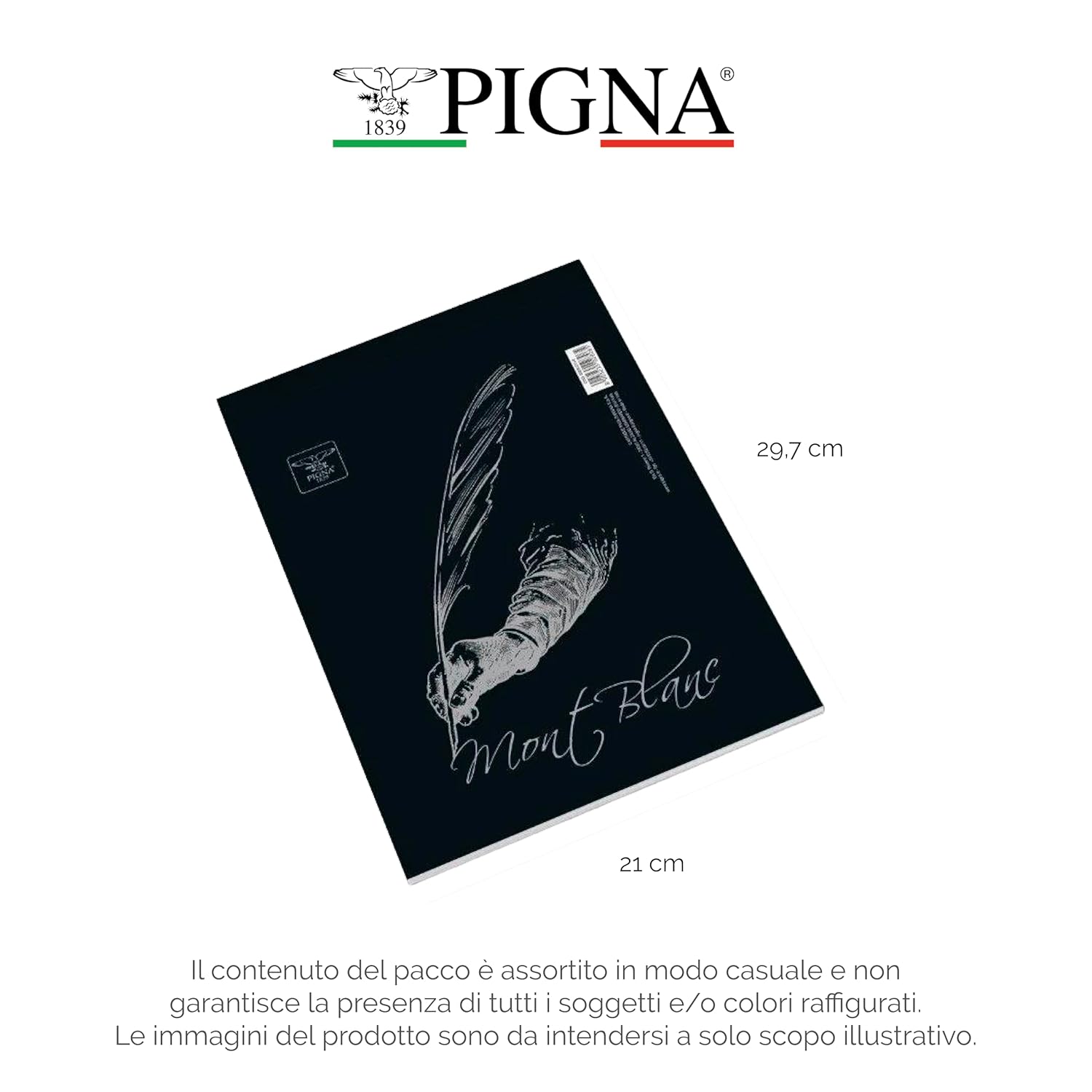 PIGNA 0229121bi Block with Point Metallic A4, 70 Sheets      Accessory