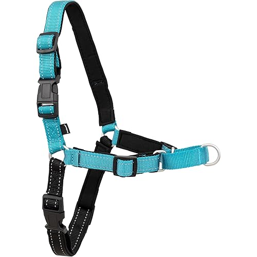 PetSafe Easy Walk Deluxe Dog Harness, No Pull Dog Harness – Perfect for Leash & Harness Training – Stops Pets from Pulling and Choking on Walks – Medium, Ocean