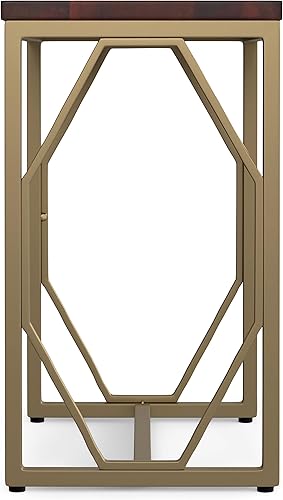 Miniatura 121 de SIMPLIHOME Preston - Mesa auxiliar de metal industrial moderna de 22 pulgadas de ancho en cobre antiguo, totalmente montada para la sala de estar y