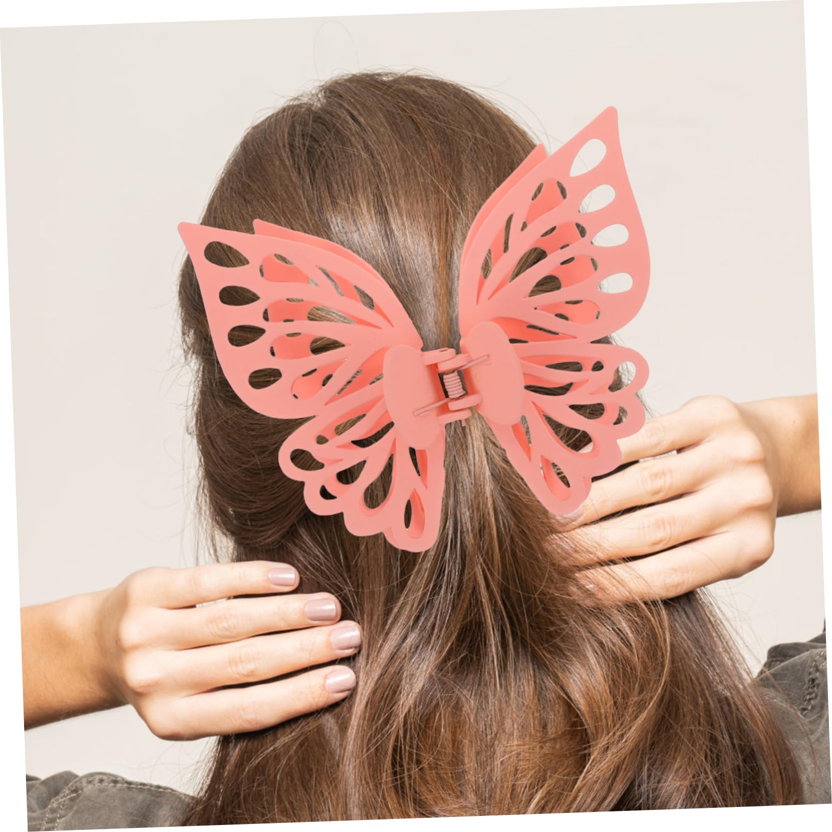 Haarspangen aus Ps und Abs Material Große Schmetterlings für Damen 8 Stück Zufällige Farbe Rutschfest und Haarschonend für Festliche Anlässe Wie Prom und Zeremonien