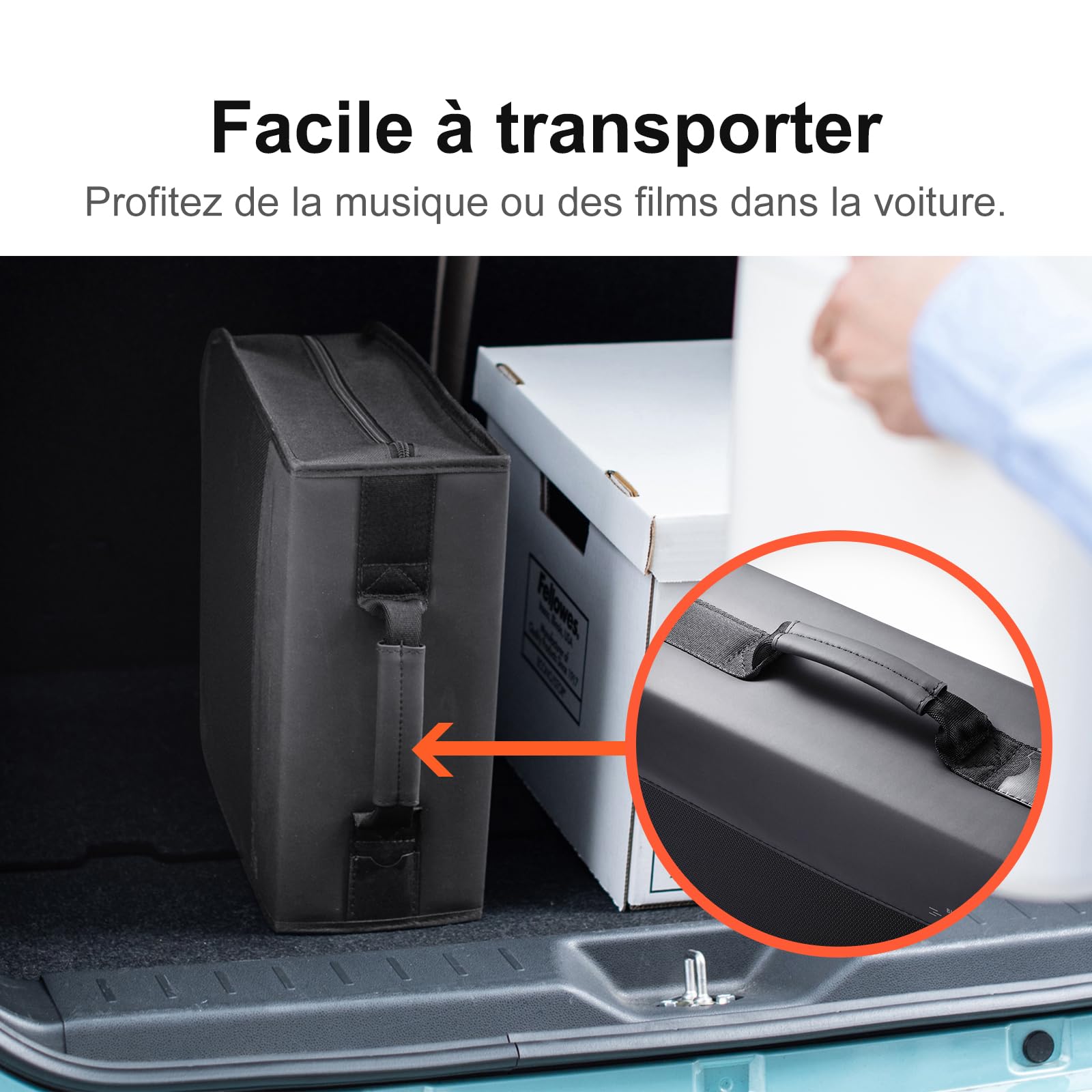 SANWA Pochette CD/DVD 512 Disques, Boîtier de Rangement Rigide avec Fermeture Éclair et Poignée, Étui Portable pour VCD, Blu-Ray, Films, Musique – Maison, Bureau, Voiture, Noir
