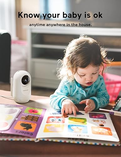Miniatura 8 de Momcozy Monitor de bebé con 2 cámaras de 5 pulgadas, 1080P, pantalla dividida, video, monitor de bebé con cámara y audio, sin WiFi para seguridad