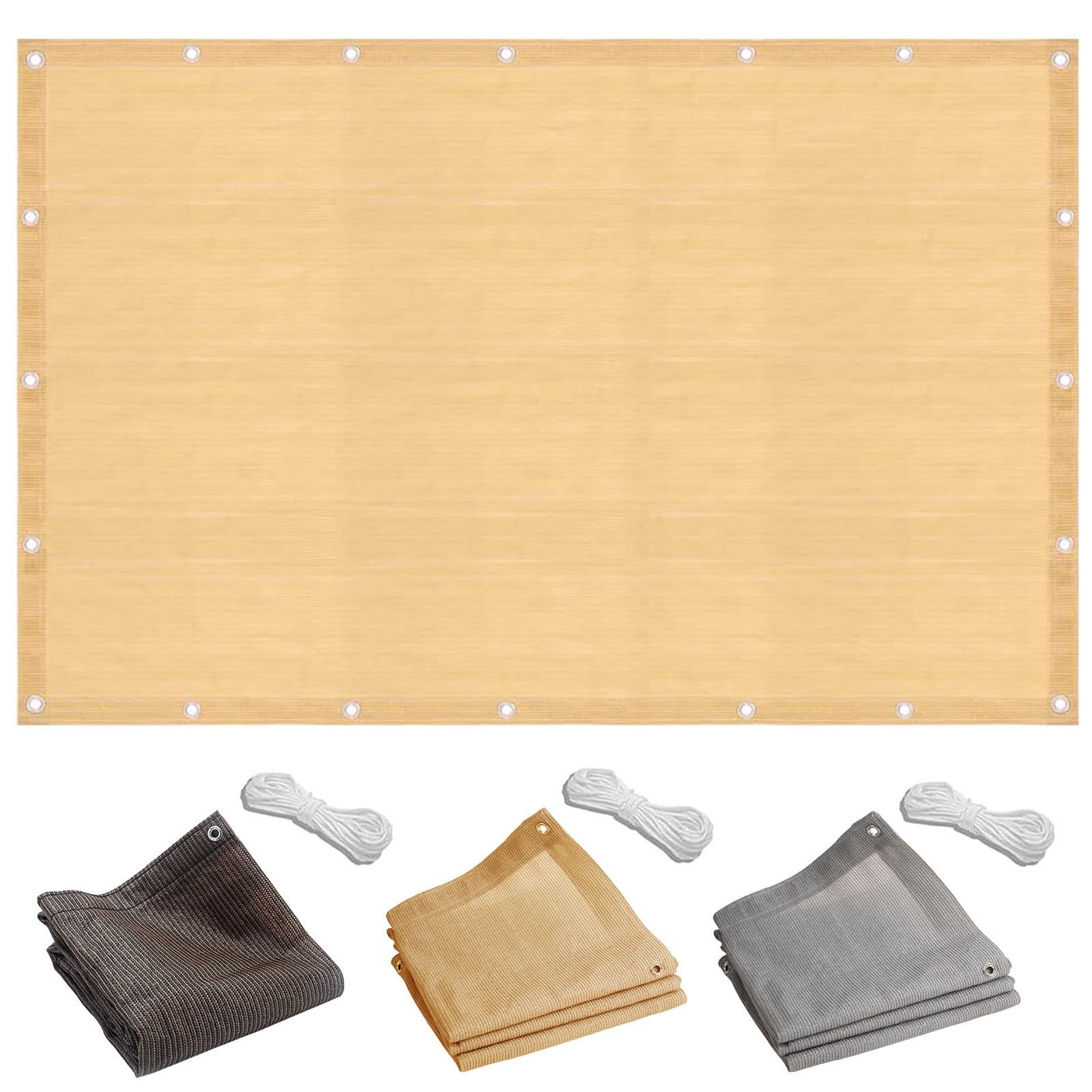 WQPMNYG Portable 3x5m & 4x6m Sun Shade Sail WaterResistant & Breathable UV Protection Canopy for Patios Carports Gardens and PicnicsBeige 2Pack
