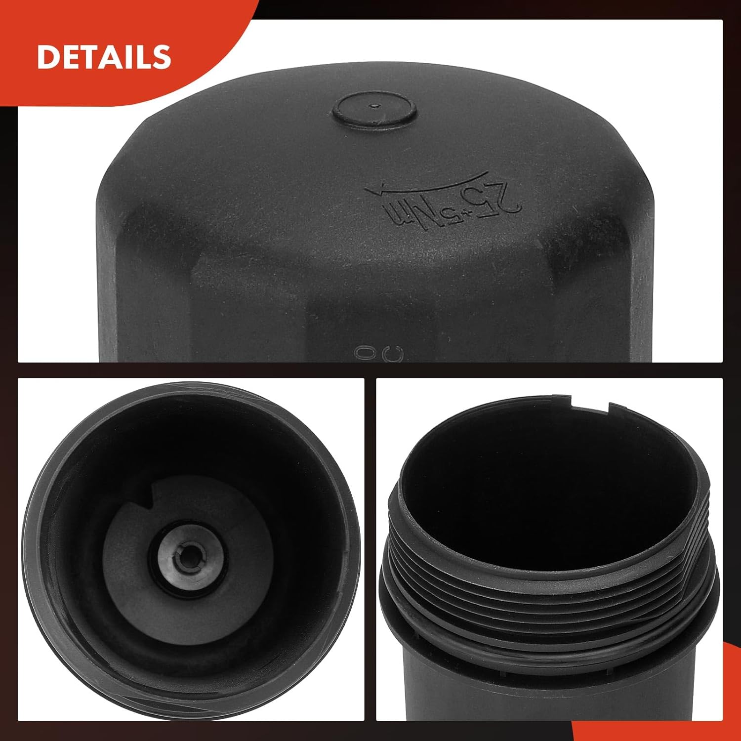 A-Premium Oil Filter Housing Cap Assembly Compatible with Mercedes-Benz C300 2013-2014, C350, C400, C43 AMG, C450 AMG, CLS400, E350, E400, E43 AMG, E450, GLK350, GLE350, GLE400, GLE43 AMG, GLE450 AMG