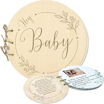 1DFAUL Baby Shower Guest Book, 80 Pages Hey Baby Shower Sign in Guest Book