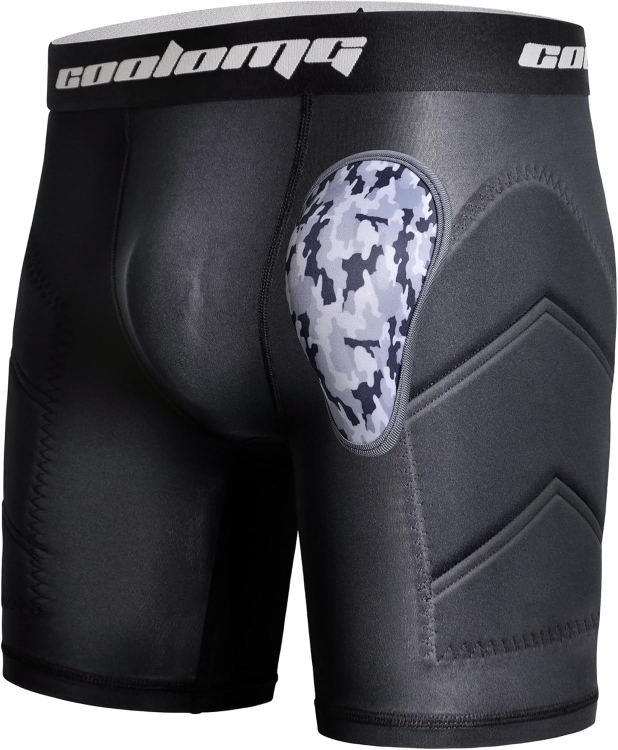 COOLOMG Adult Mens Baseball Padded Sliding Shorts with Soft Protective Cup for Football Lacrosse