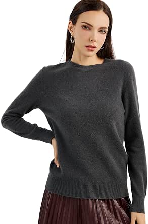 Chanyarn Women's 100% Pure Cashmere Sweater 2025 Fall Winter Crew Neck Long Sleeve