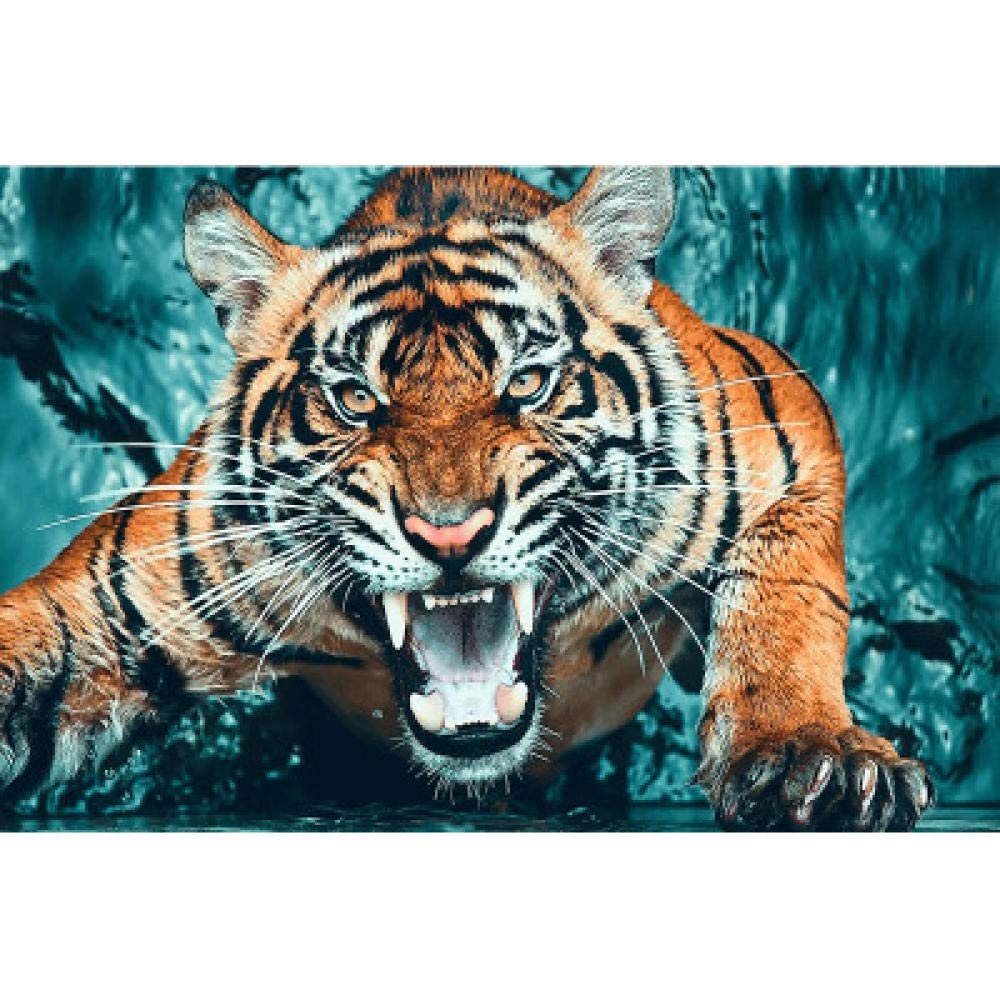 Loisir Créatif Adulte Tigre mosaïque 5D pour vaincre l'ennui et décorer son mur