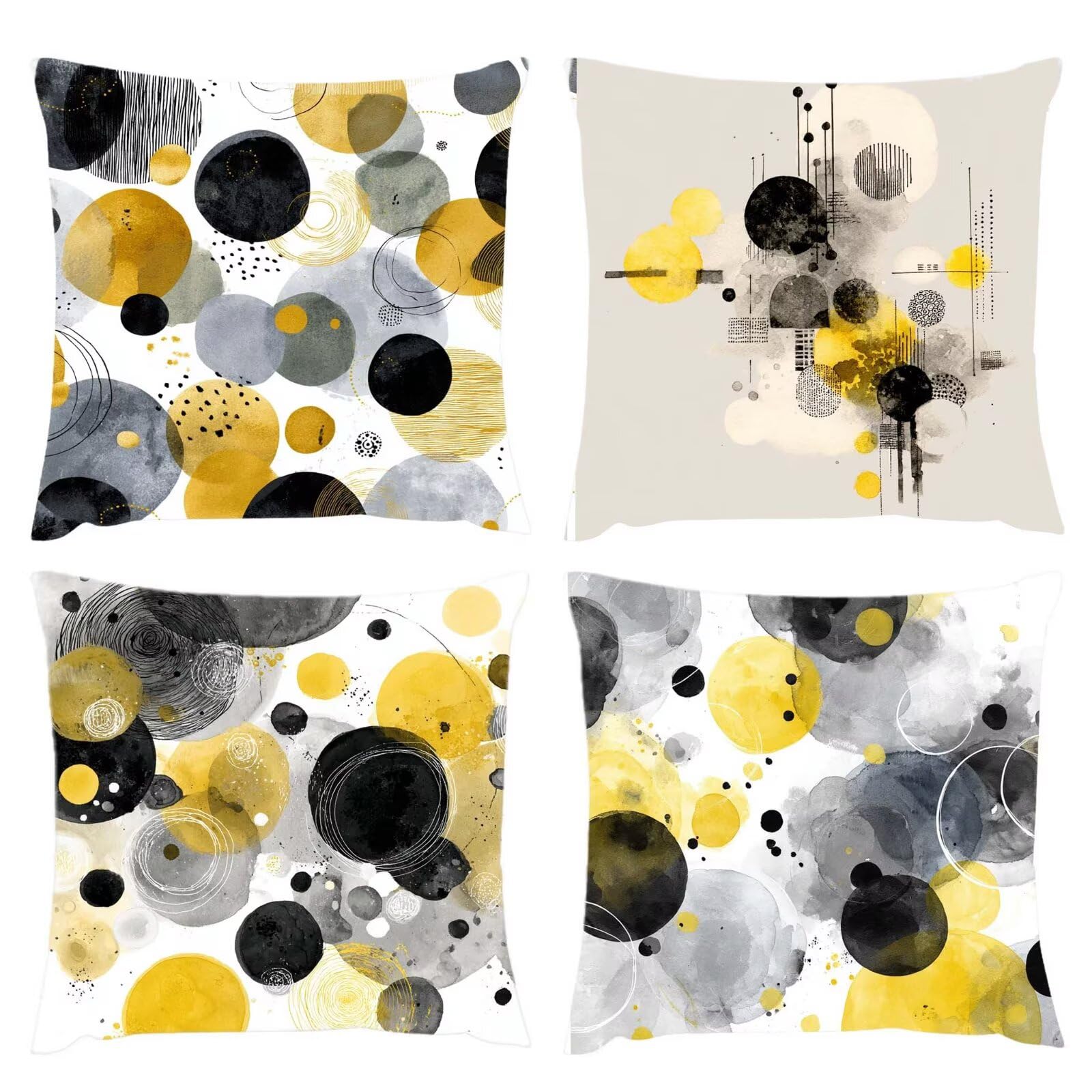 Set di 4 Rotondo Verde Cuscini Per Divano, Cuscini Divano 60x60, Esterno Impermeabili Velluto cuscino, Decorativi in esterni Moderni Arredo Copricuscini Soggiorno da Letto letti sedie giardini s-595