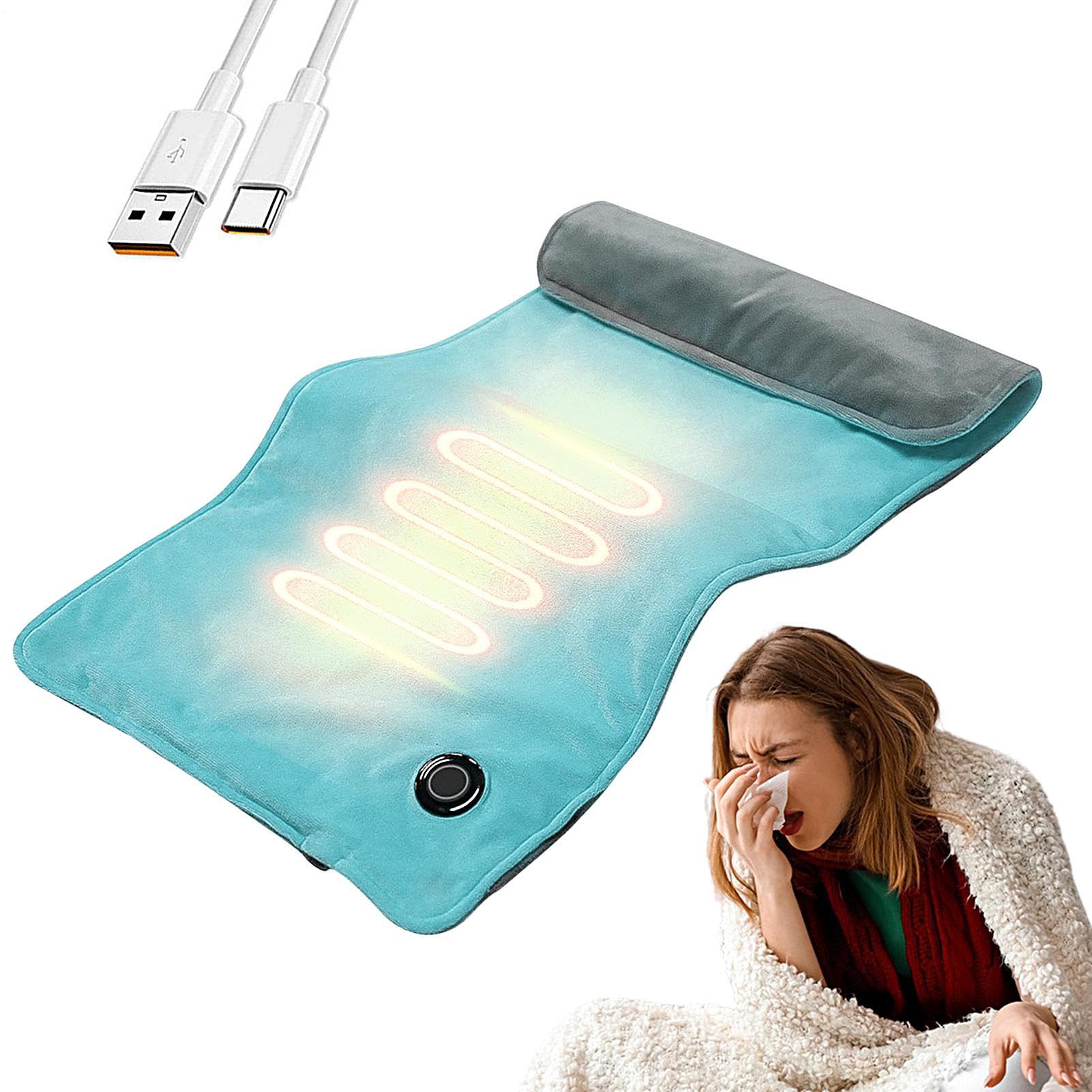 Manta eléctrica USB para sofá con 3 niveles de temperatura para hogar y camping 8