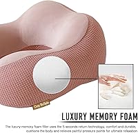 Vista 3 de Almohada de viaje – Almohada de cuello para viajes, almohada de apoyo portátil de espuma viscoelástica, cómoda y ligera, paquete rápido