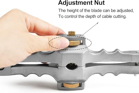 Armoured Fiber Optic Cable Stripper With Adjustable Cutting Depth Wire Stripper 10-25mm Jacket Removal Cable Stripping Longitudinal Cable Slitting Tool With 2 Spare Blades