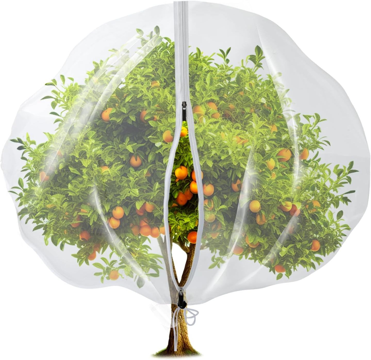 13.1 x 9.8 ft Large Tree Nets for Fruit Trees with Zipper Drawstring, Transparent Bird Netting for Fruit Trees, Garden Insect Barrier Mesh Cover for Plants, Protects Against Bugs Birds Deer Squirrels