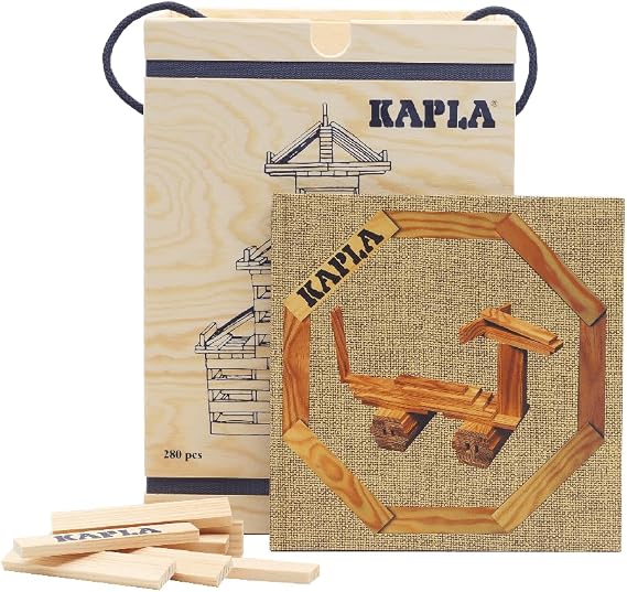 KAPLA Building Set 280 Pieces with Book (3+) Wooden toy, building set, from 2 years