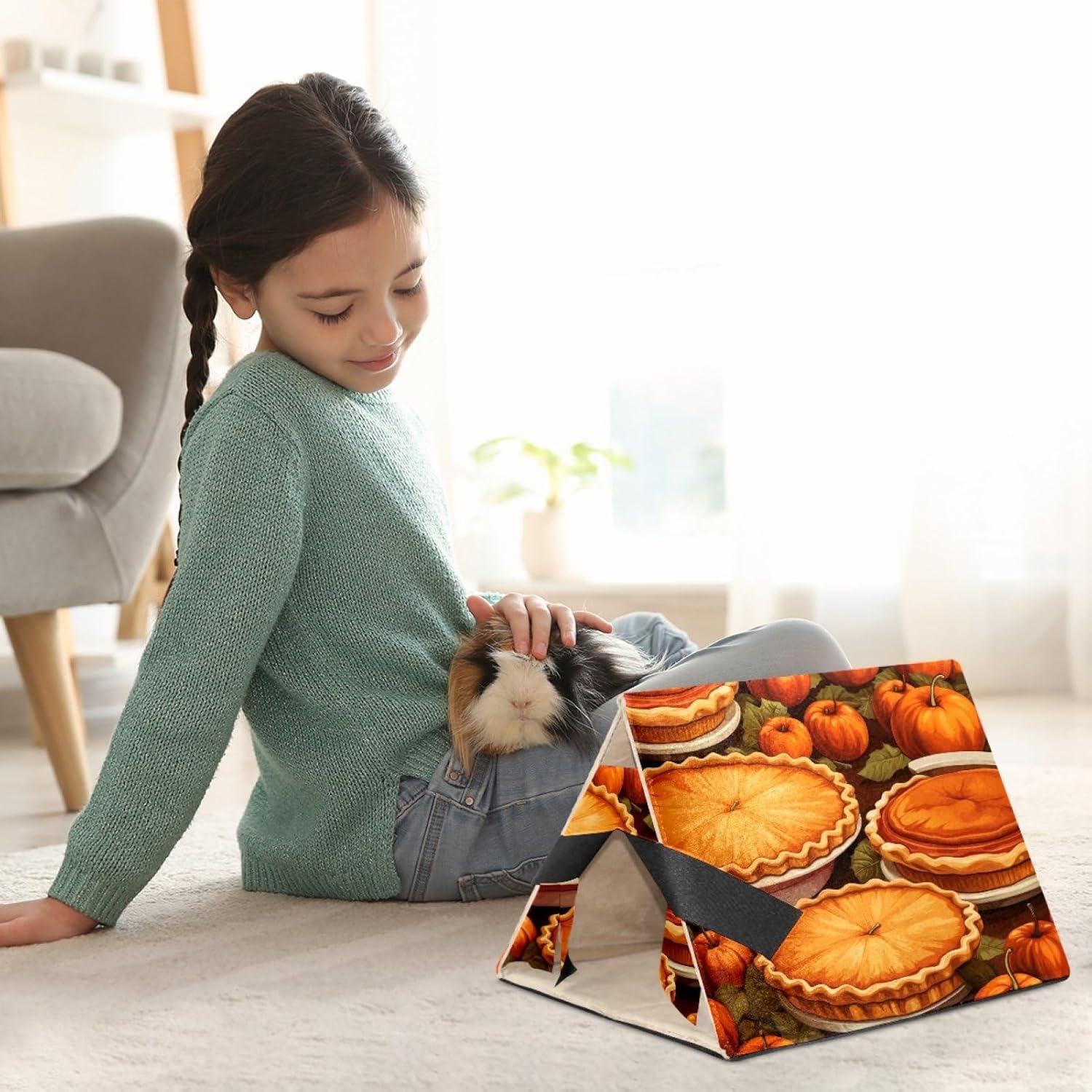 MAgiLL Guinea Pig Bed, Comfortable Hamster House, Hiding Place for Small Pets, Foldable Bed nest Suitable for pet nests of Short Rabbits, Rabbits, Ferrets, mice, and Hedgehogs