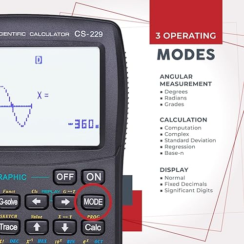 Miniatura 3 de Calculadora científica con funciones gráficas - Múltiples modos con interfaz intuitiva - Perfecto para principiantes y cursos avanzados escuela