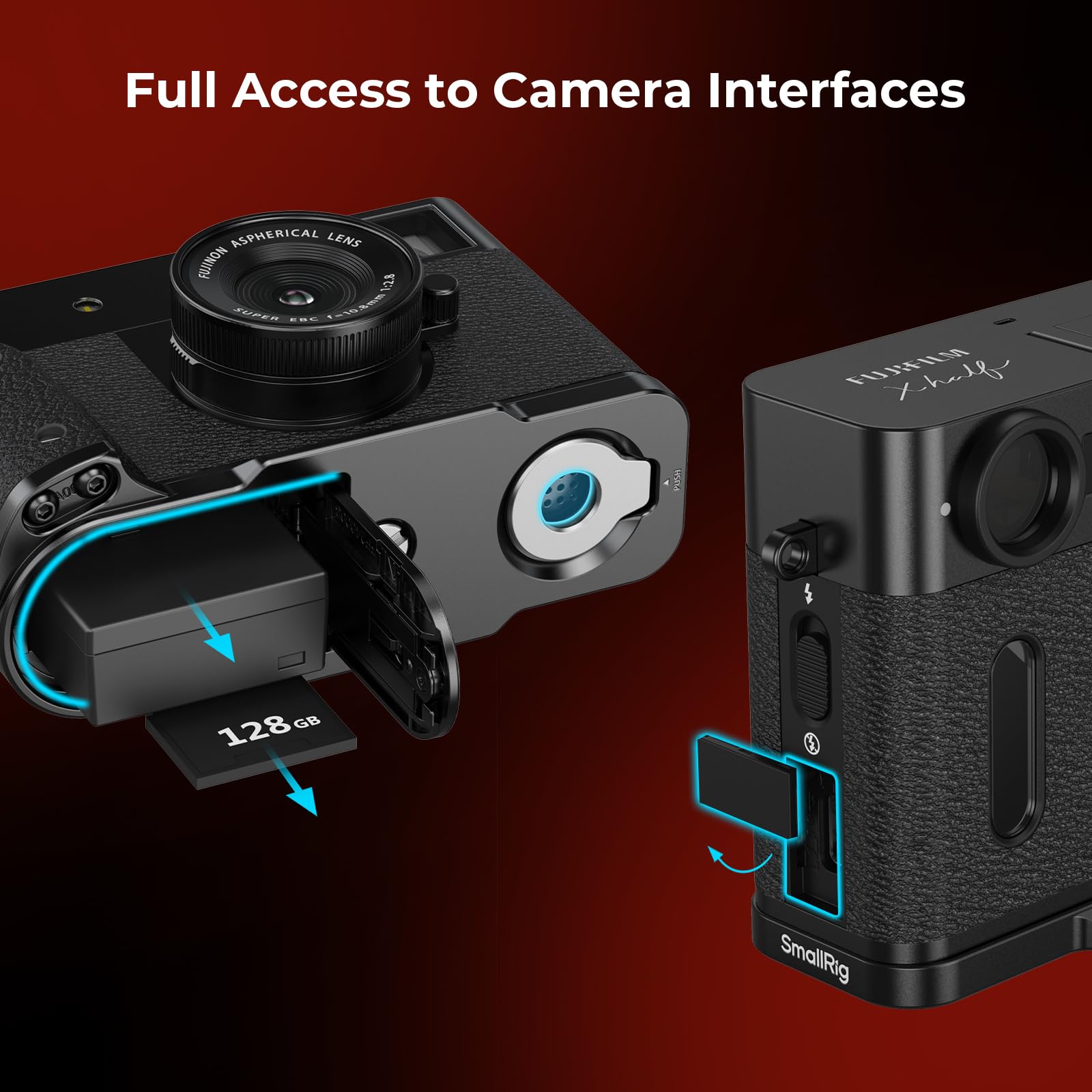 Fujifilm X Half X-HF1 ブラック SmallRigアクセサリ Amazon.com : SmallRig X Half L-Shaped Grip for FUJIFILM X