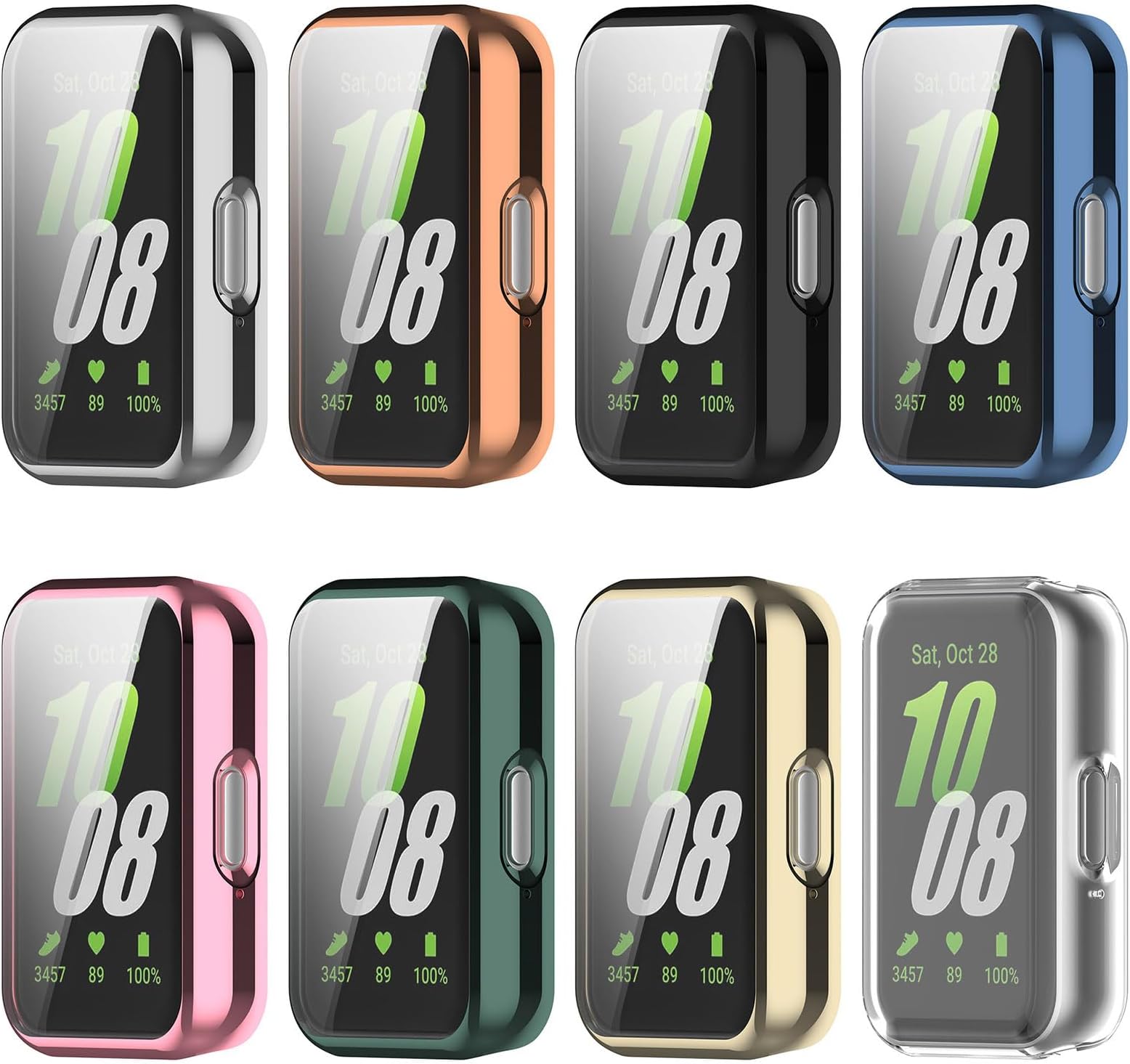 TenCloud 8Pack Screen Protector Compatible with Samsung Galaxy Fit 3 SM-R390 Case (Not for Galaxy Fit2/Galaxy Fit) Smartwatch Scratched Full Protection